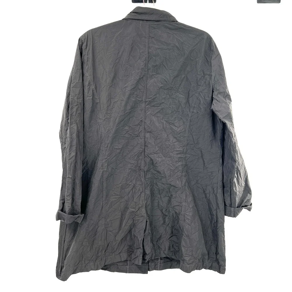 Sun Kim crinkle blazer windbreaker jacket lagenlook‎ boyfriend quiet luxury  L
